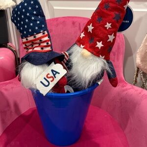 Patriotic Gnome Pair 4th of July Bundle - Red, White & Blue Décor 7 piece set